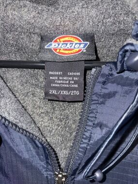 Dickies Navy Hooded Windbreaker rain outdoor beach custom logo Cape May Jersey